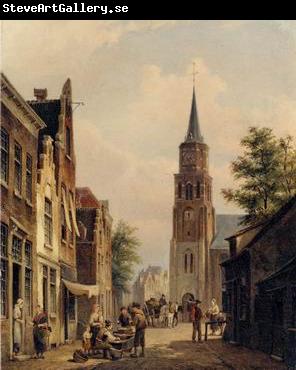 unknow artist European city landscape, street landsacpe, construction, frontstore, building and architecture. 303